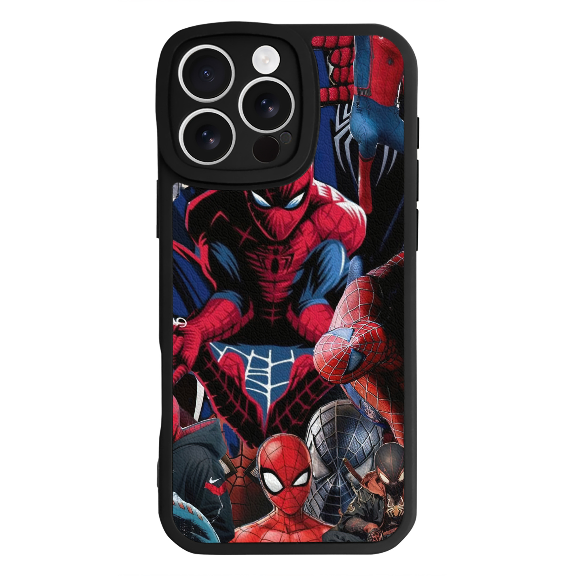 Spider Man スパイダーマン 【iPhone 16シリーズ対応】シリコンスマホケース（レザー調） 材質：シリコン